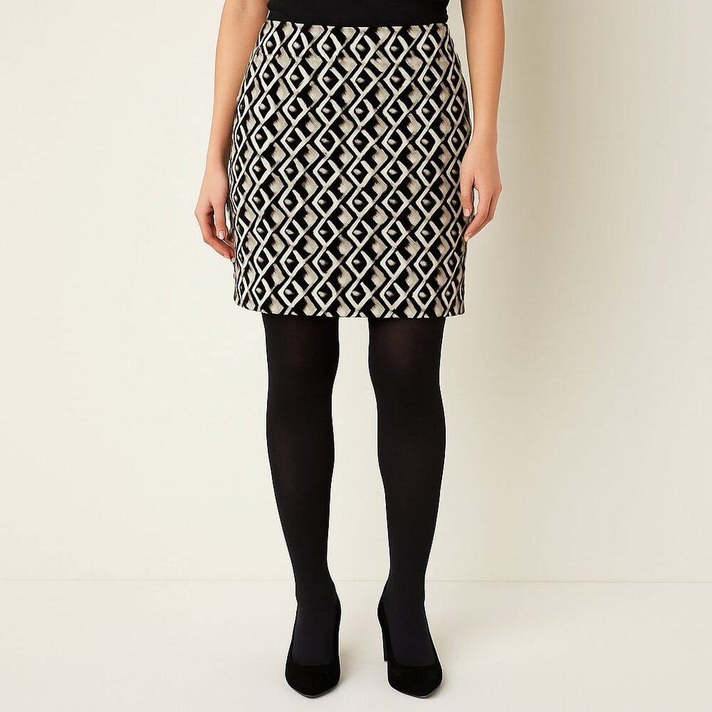 CLEO | NWT | Black & Tan Patterned Stretch Mini Skirt - Women’s XL